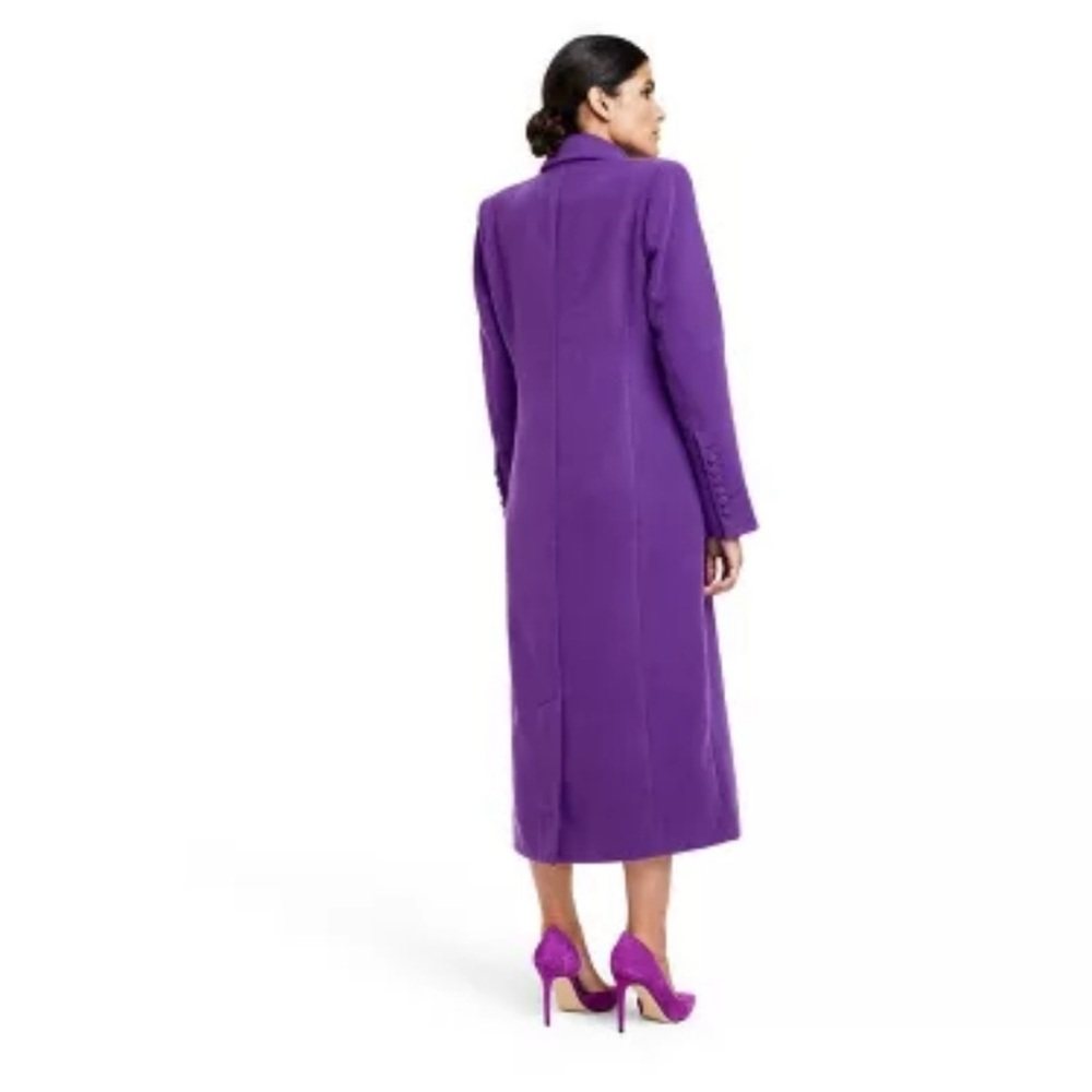 Vibrant Purple Long Coat - Picture 2 of 2